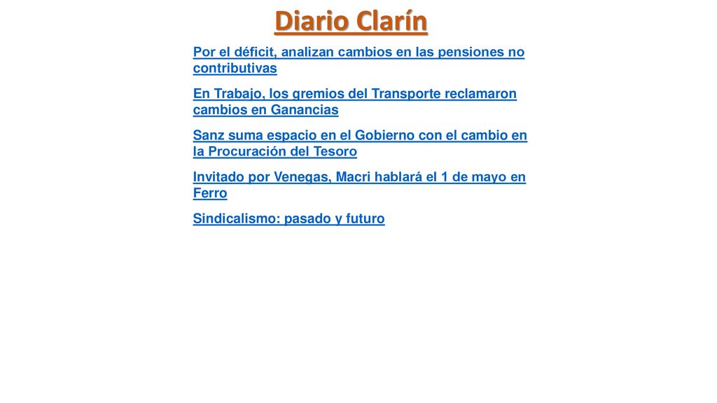 Diario Clarín Por el déficit, analizan cambios en las pensiones no contributivas.