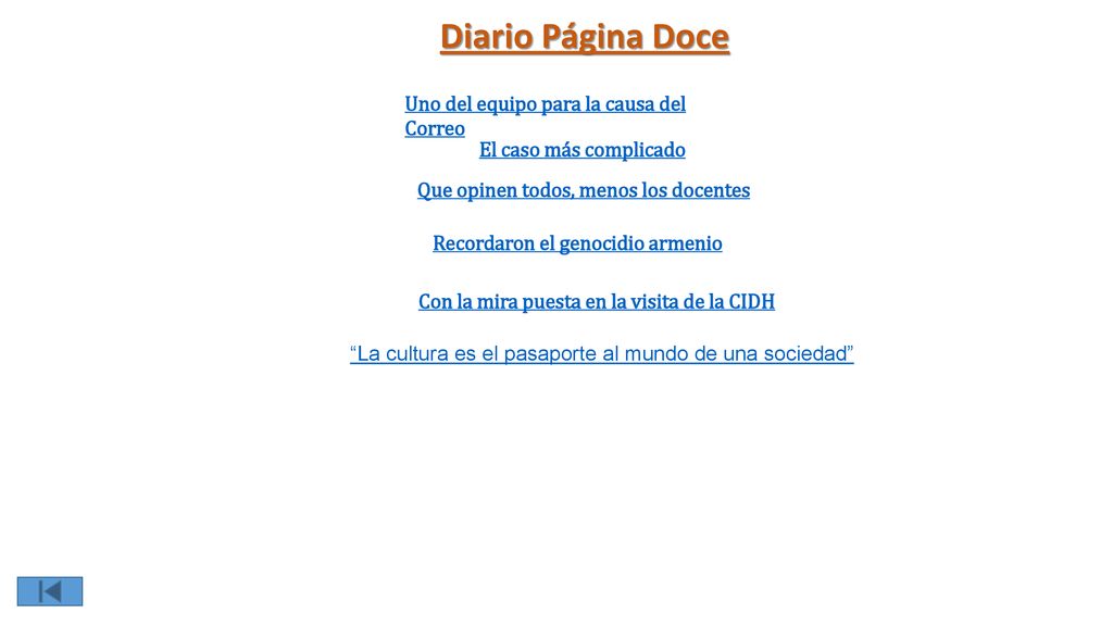 Diario Página Doce Uno del equipo para la causa del Correo