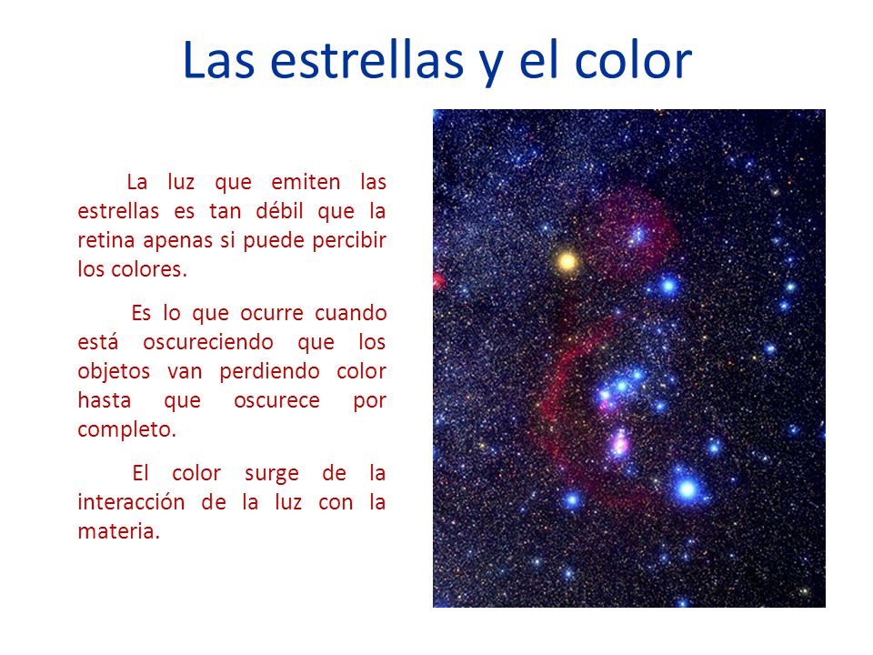 Las estrellas y el color