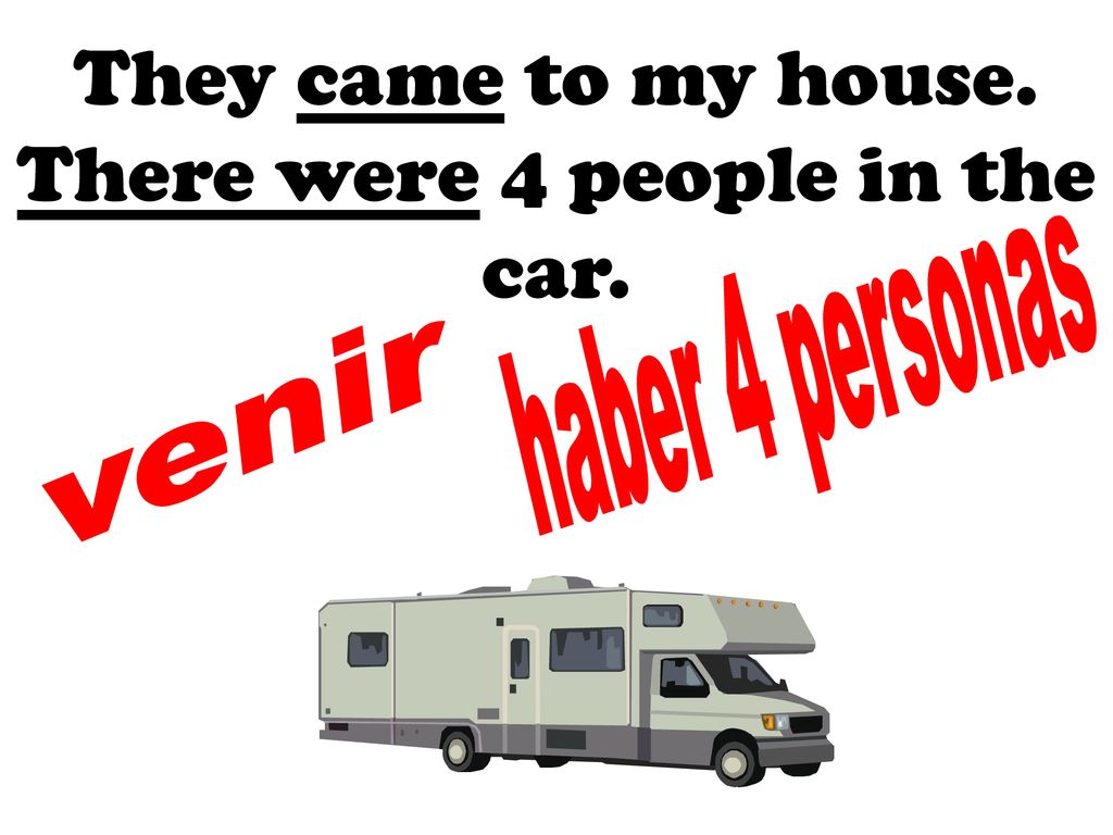 They came to my house. There were 4 people in the car.