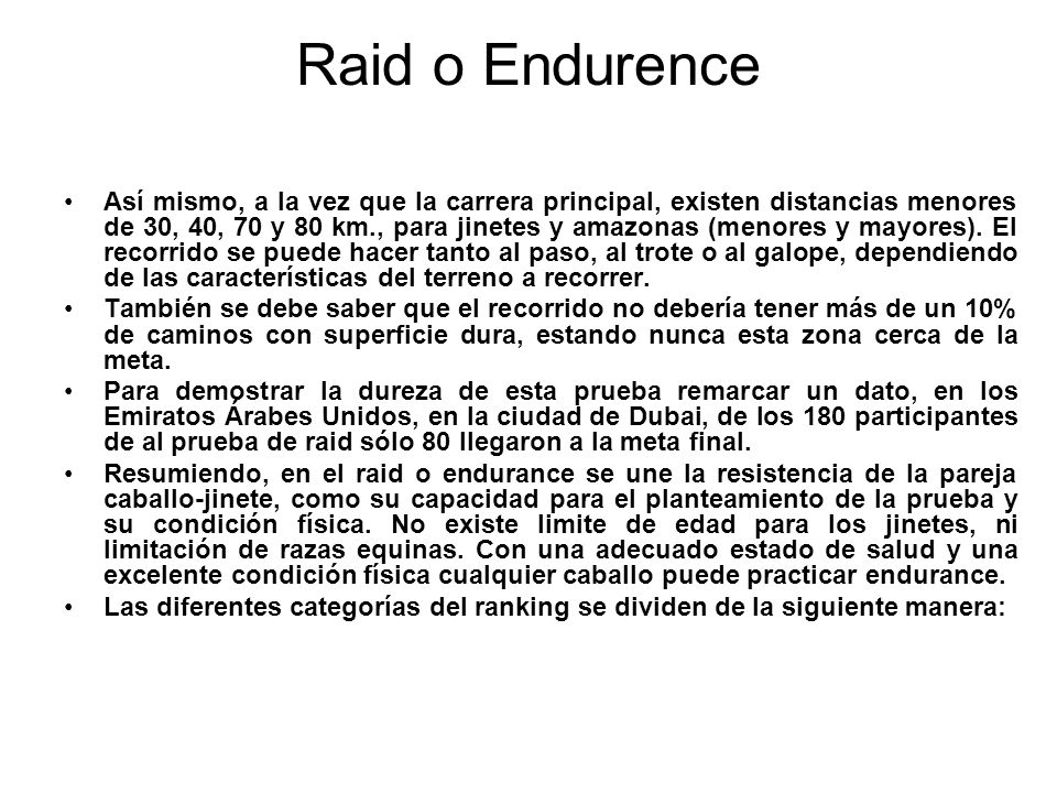 Raid o Endurence