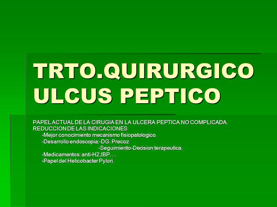 TRTO.QUIRURGICO ULCUS PEPTICO