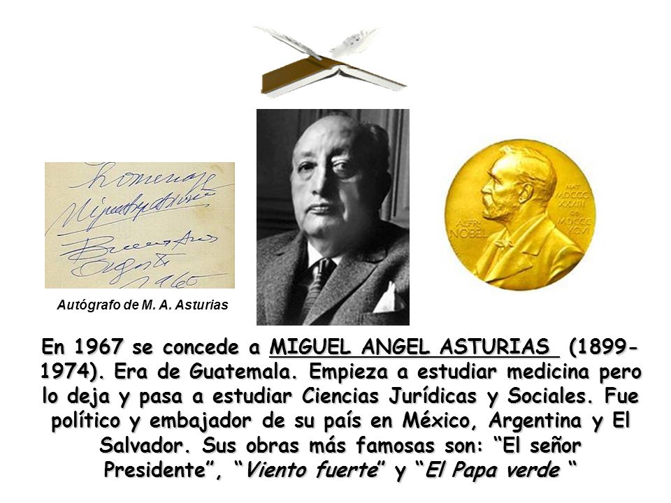 Autógrafo de M. A. Asturias