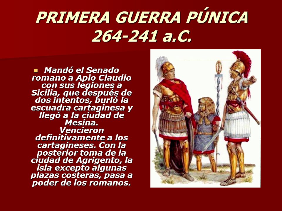 PRIMERA GUERRA PÚNICA a.C.