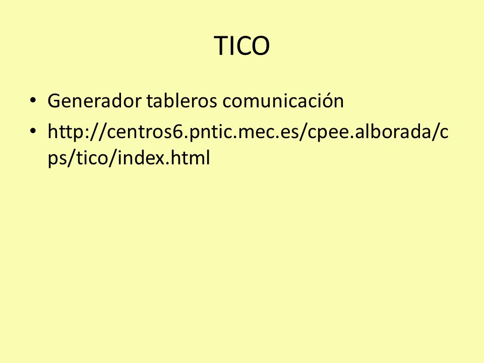 TICO Generador tableros comunicación