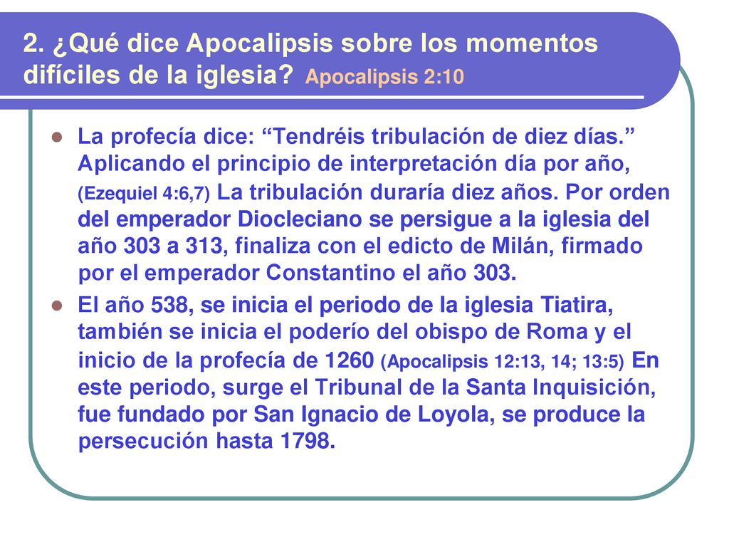 2. ¿Qué dice Apocalipsis sobre los momentos difíciles de la iglesia