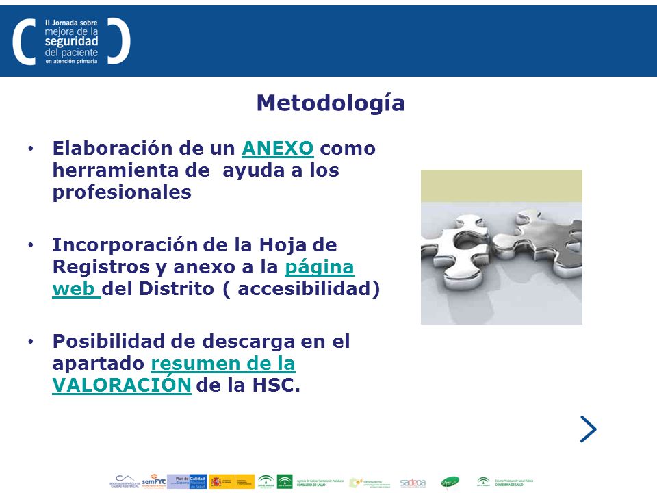 Metodología Elaboración de un ANEXO como herramienta de ayuda a los profesionales.