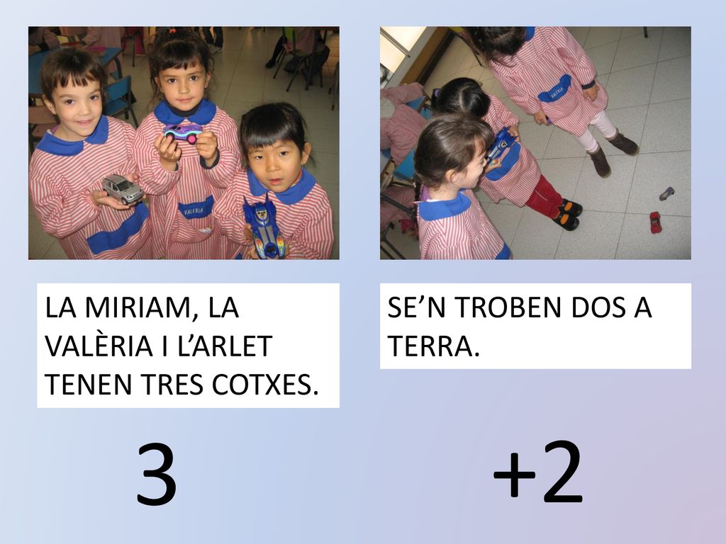 +2 3 LA MIRIAM, LA VALÈRIA I L’ARLET TENEN TRES COTXES.
