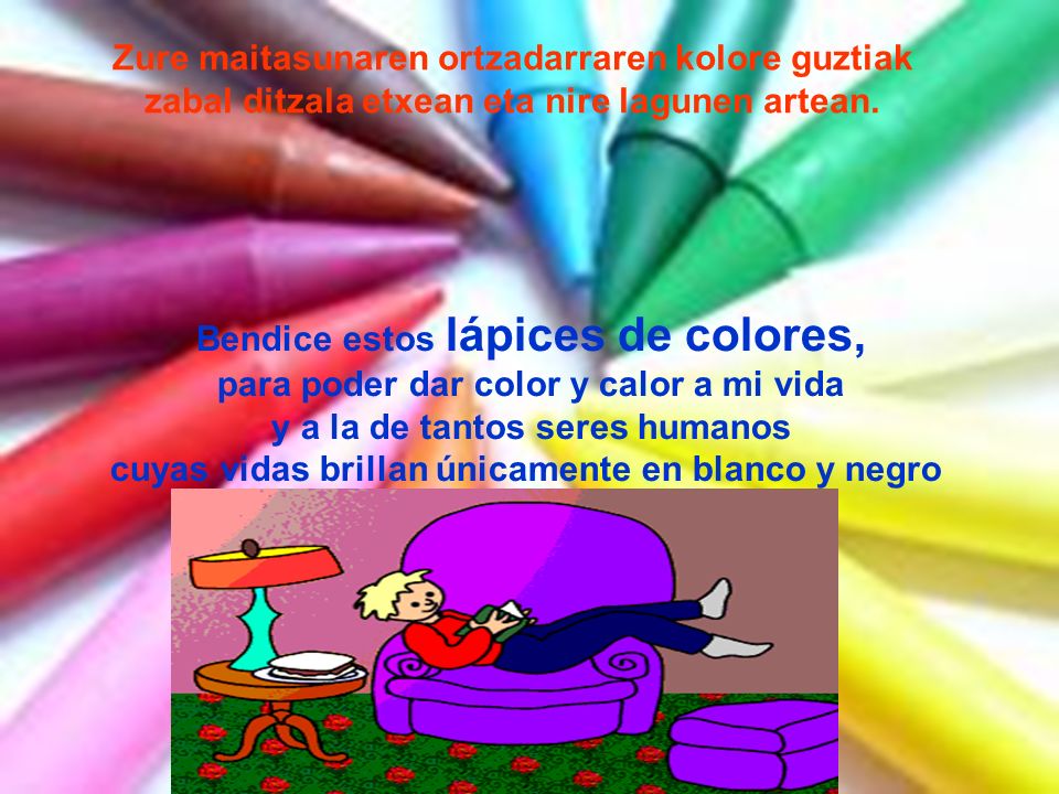 Bendice estos lápices de colores,