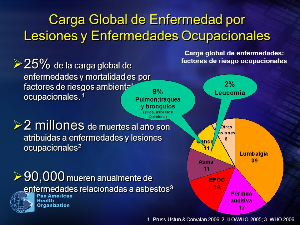 Carga Global de Enfermedad por Lesiones y Enfermedades Ocupacionales