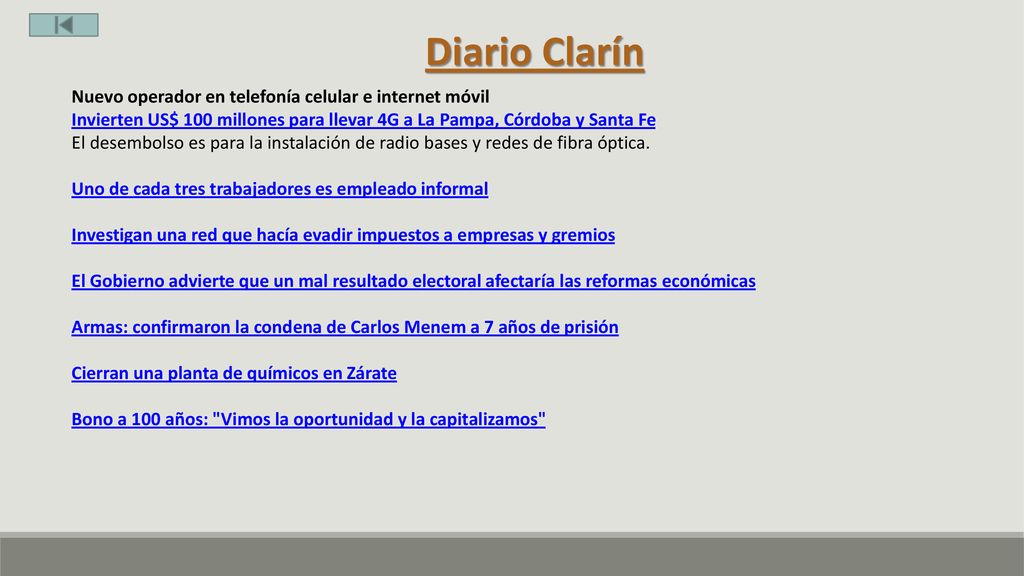 Diario Clarín Nuevo operador en telefonía celular e internet móvil