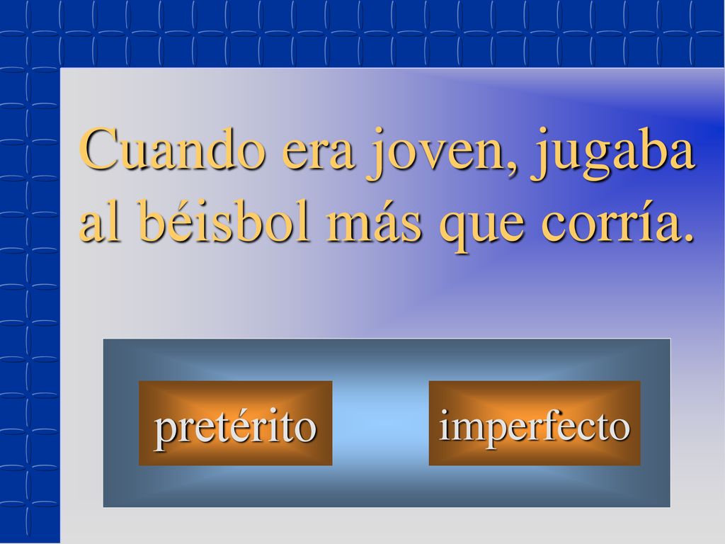 Cuando era joven, jugaba al béisbol más que corría.
