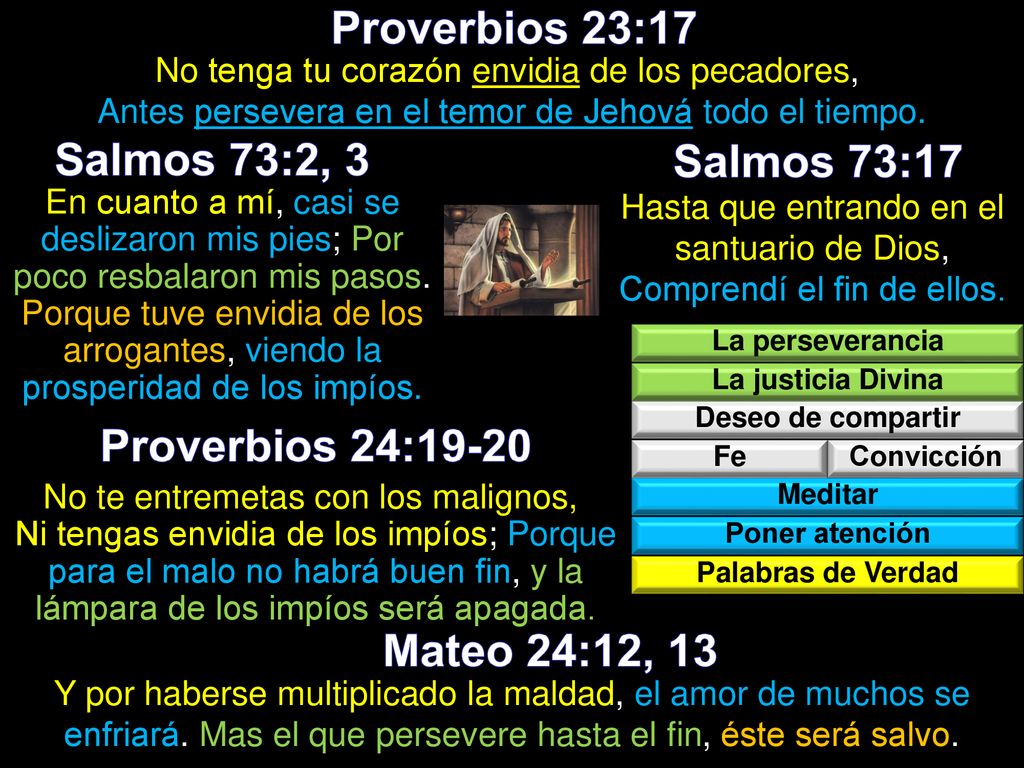 Hasta que entrando en el santuario de Dios, Comprendí el fin de ellos.