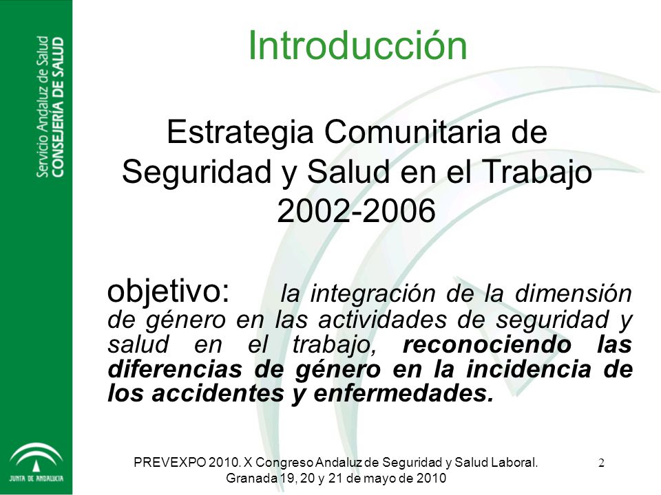 Introducción Estrategia Comunitaria de Seguridad y Salud en el Trabajo