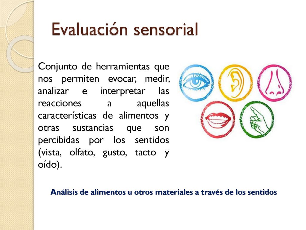 Análisis de alimentos u otros materiales a través de los sentidos