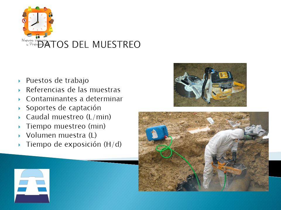 DATOS DEL MUESTREO Puestos de trabajo Referencias de las muestras