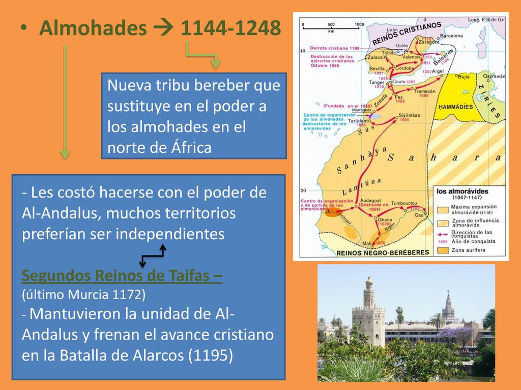 Almohades  Nueva tribu bereber que sustituye en el poder a los almohades en el norte de África.