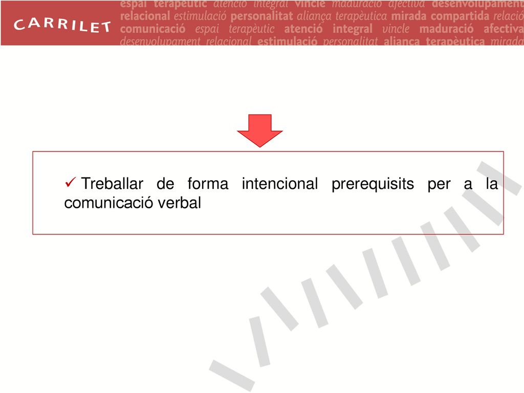 Treballar de forma intencional prerequisits per a la comunicació verbal