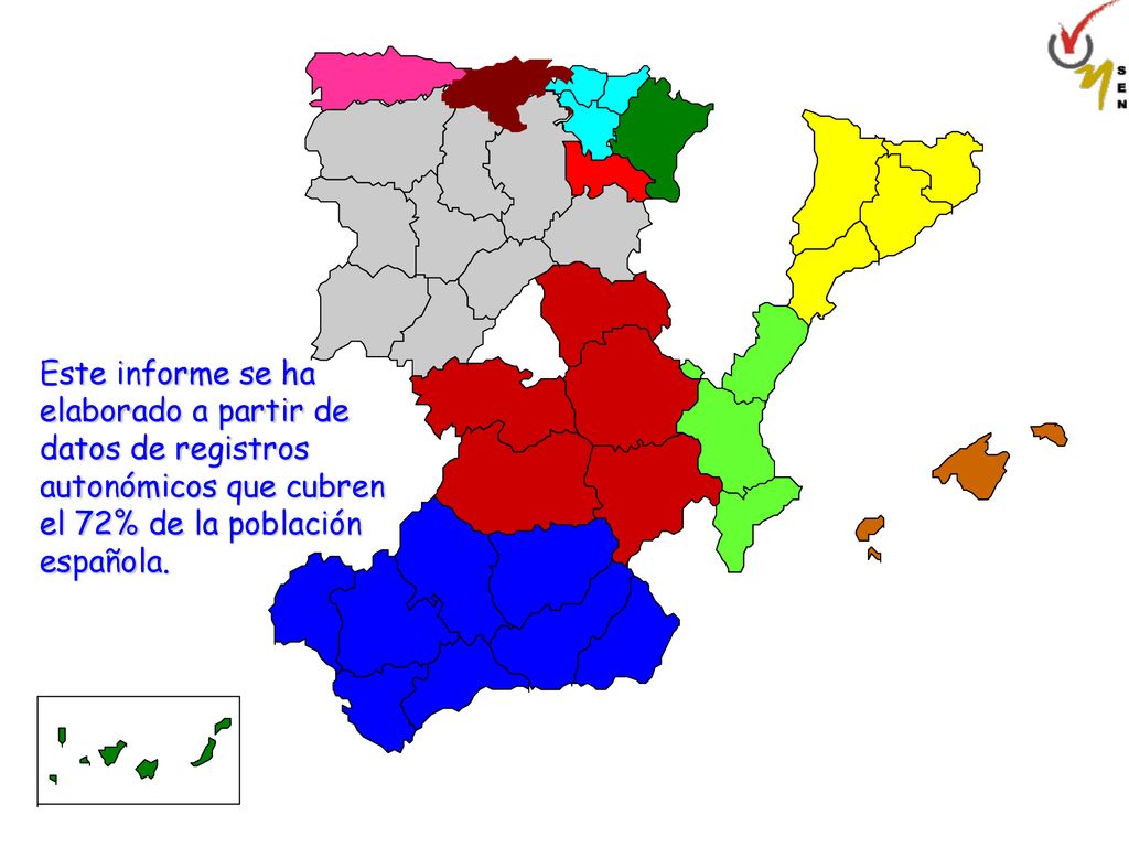 Este informe se ha elaborado a partir de datos de registros autonómicos que cubren el 72% de la población española.