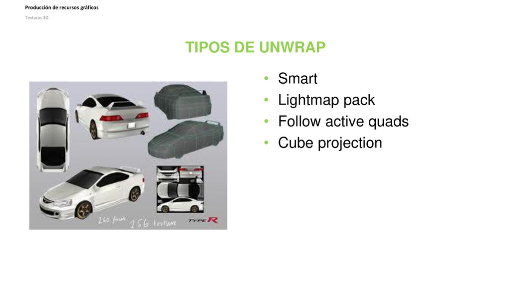TIPOS DE UNWRAP Smart Lightmap pack Follow active quads Cube projection