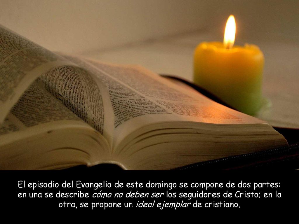 El episodio del Evangelio de este domingo se compone de dos partes: en una se describe cómo no deben ser los seguidores de Cristo; en la otra, se propone un ideal ejemplar de cristiano.