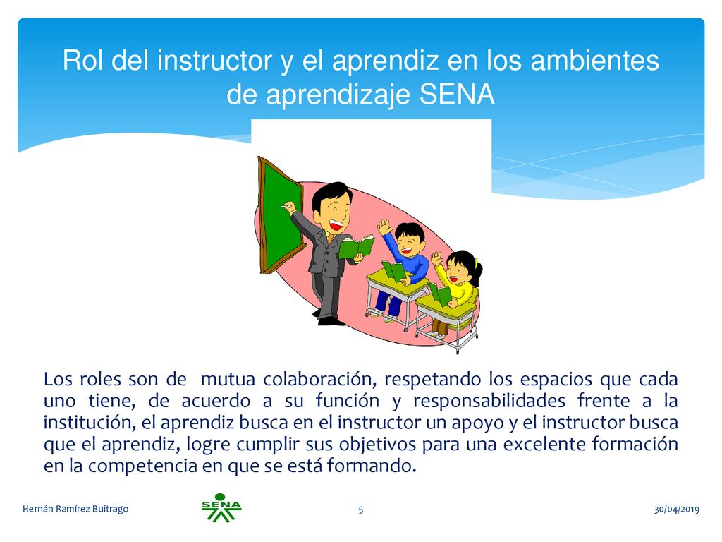 Rol del instructor y el aprendiz en los ambientes de aprendizaje SENA