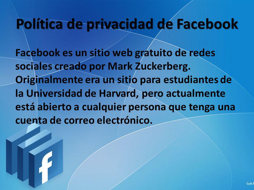 Política de privacidad de Facebook