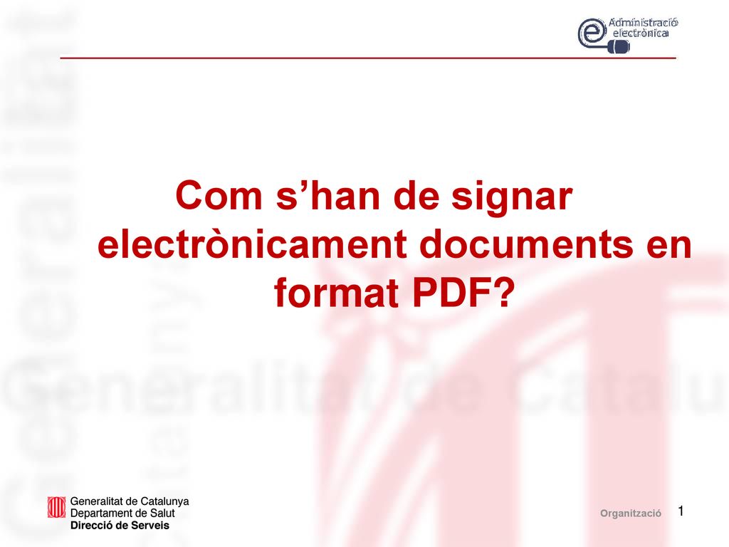 Com s’han de signar electrònicament documents en format PDF