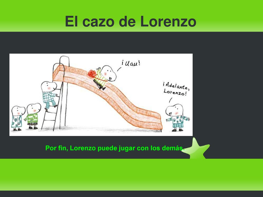 Por fin, Lorenzo puede jugar con los demás.