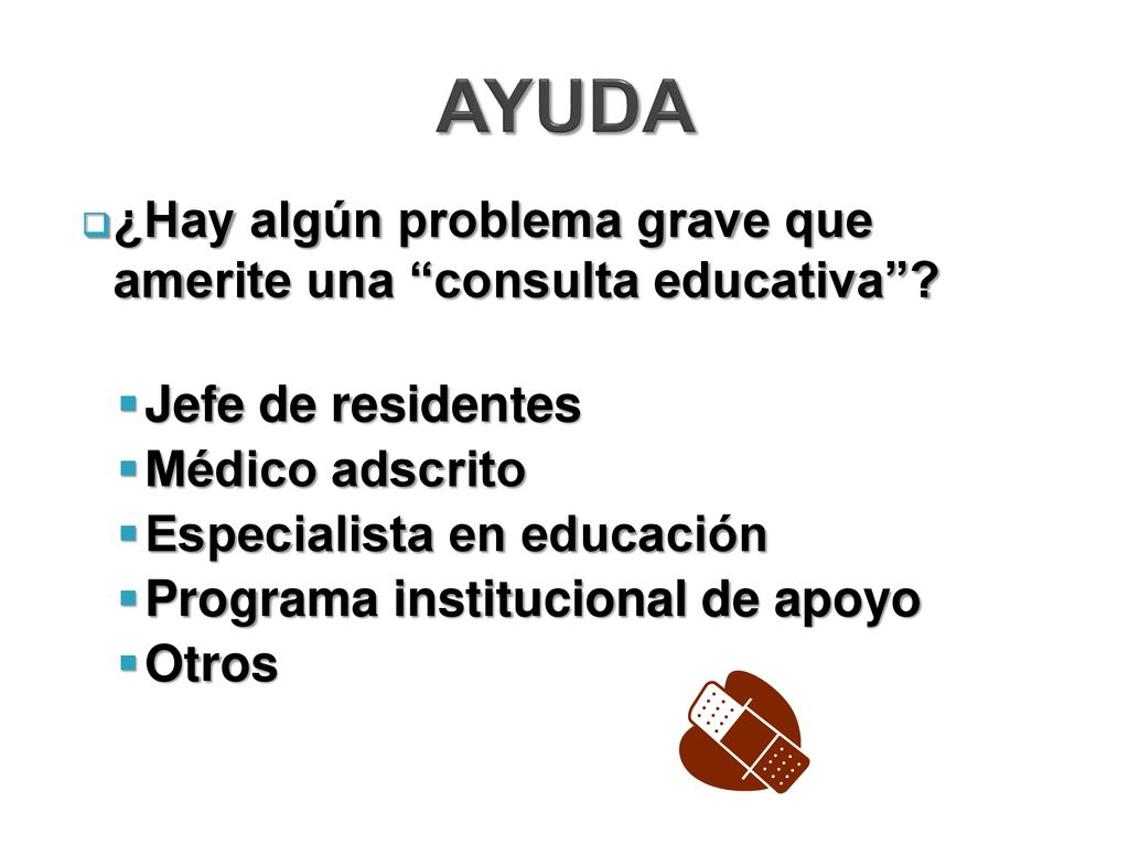 AYUDA ¿Hay algún problema grave que amerite una consulta educativa