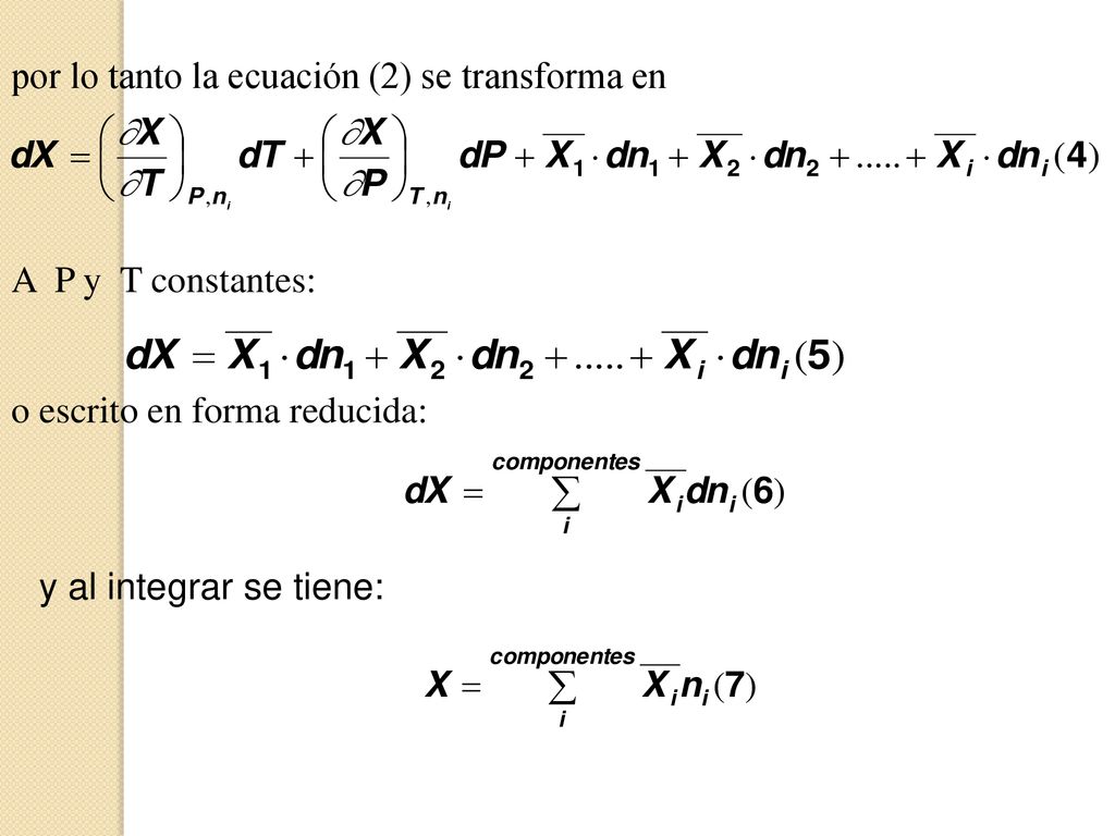 por lo tanto la ecuación (2) se transforma en