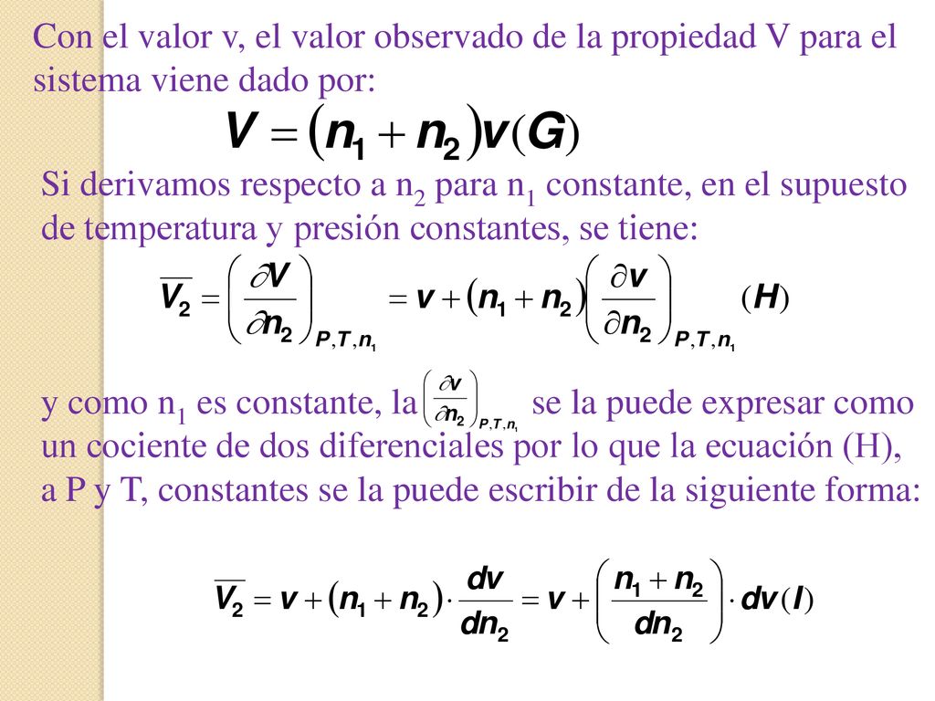 Con el valor v, el valor observado de la propiedad V para el sistema viene dado por: