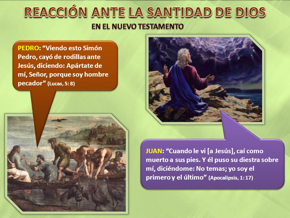 REACCIÓN ANTE LA SANTIDAD DE DIOS