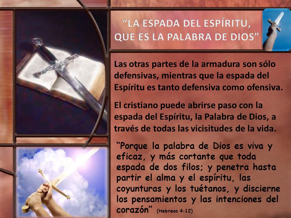 LA ESPADA DEL ESPÍRITU, QUE ES LA PALABRA DE DIOS