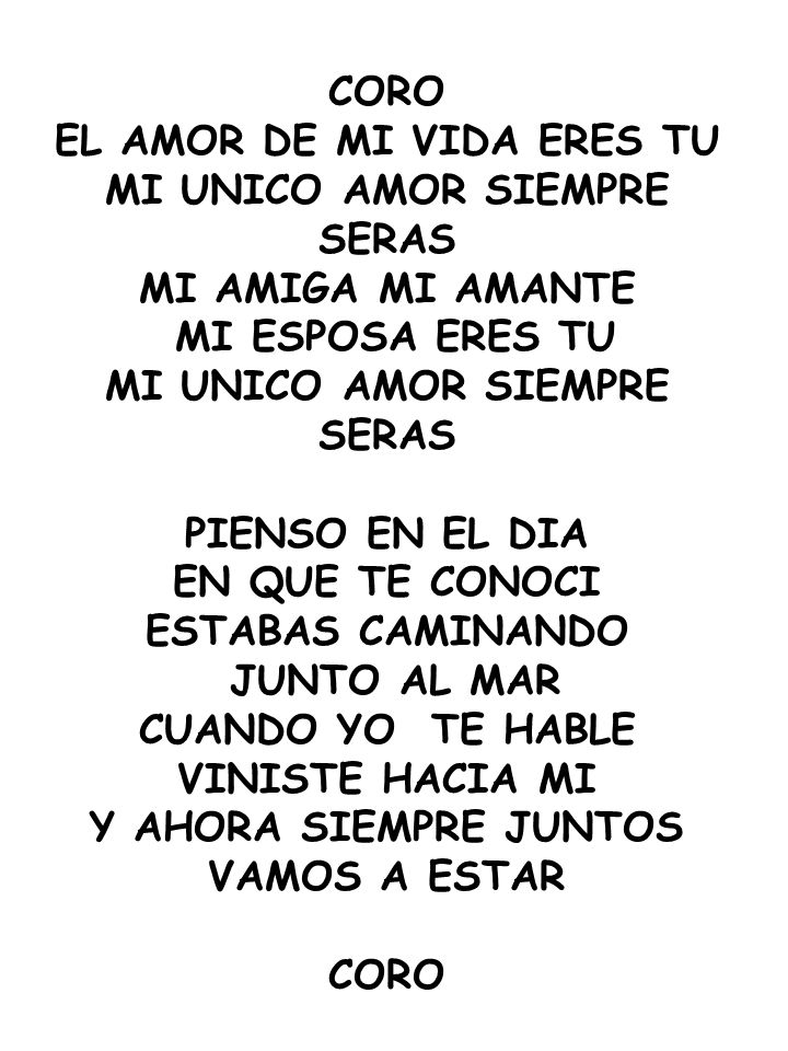 EL AMOR DE MI VIDA ERES TU MI UNICO AMOR SIEMPRE SERAS