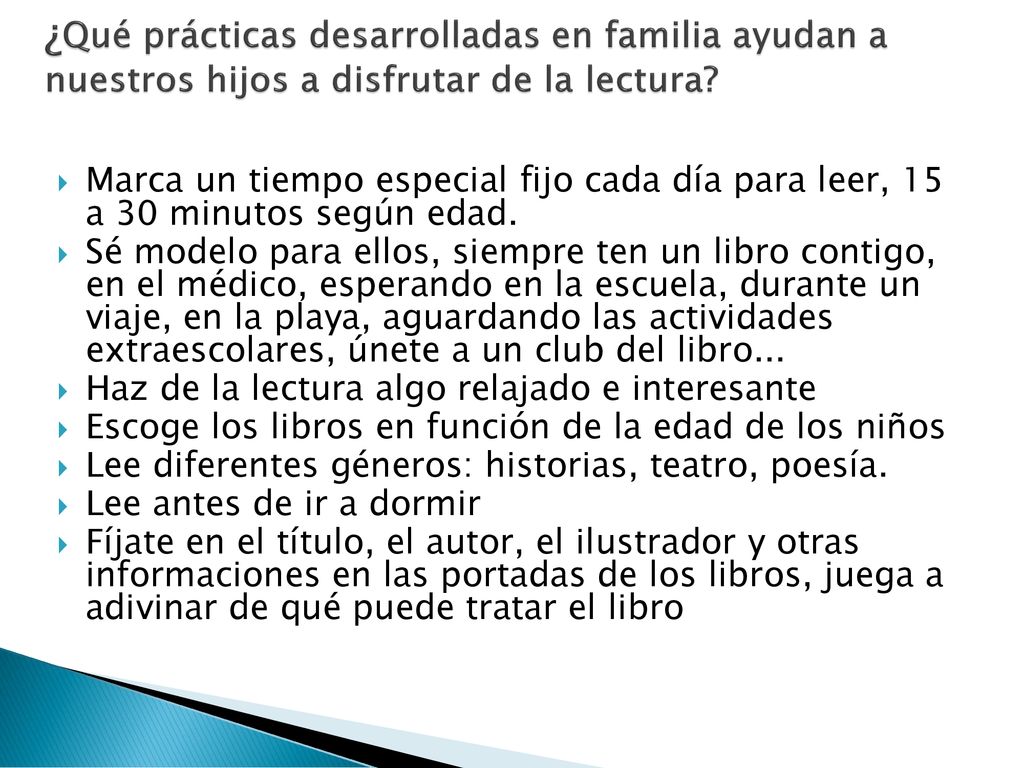 ¿Qué prácticas desarrolladas en familia ayudan a nuestros hijos a disfrutar de la lectura