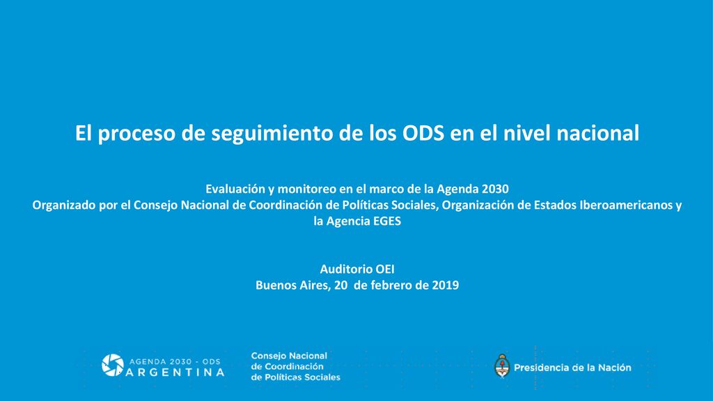 El proceso de seguimiento de los ODS en el nivel nacional