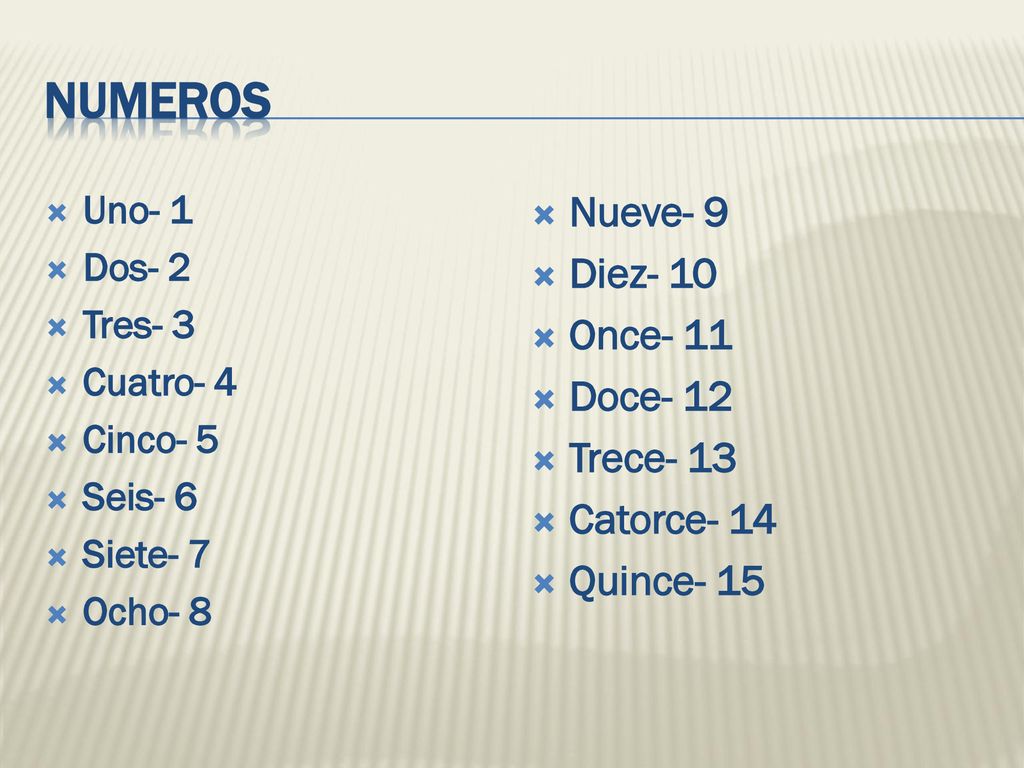 Numeros Nueve- 9 Diez- 10 Once- 11 Doce- 12 Trece- 13 Catorce- 14