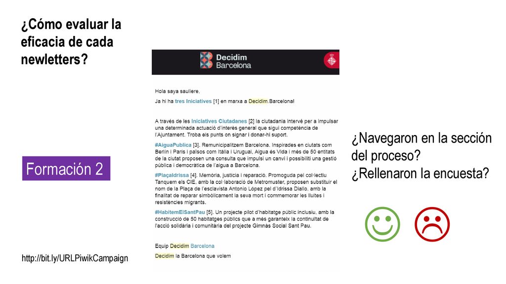   Formación 2 ¿Cómo evaluar la eficacia de cada newletters