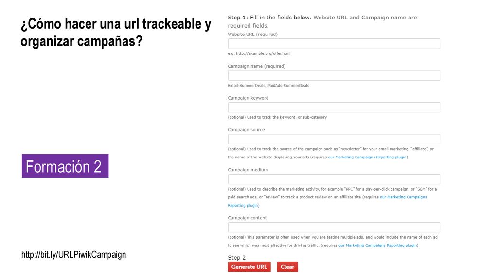 Formación 2 ¿Cómo hacer una url trackeable y organizar campañas