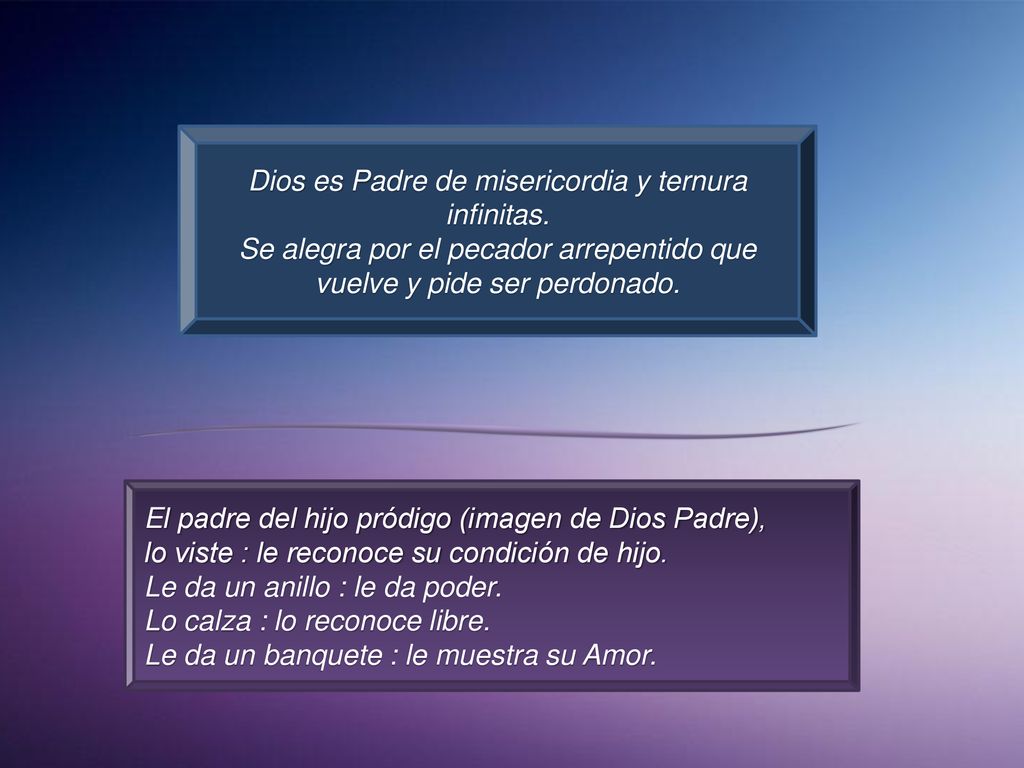 Dios es Padre de misericordia y ternura infinitas.
