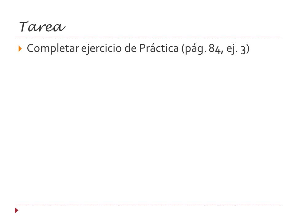Tarea Completar ejercicio de Práctica (pág. 84, ej. 3)