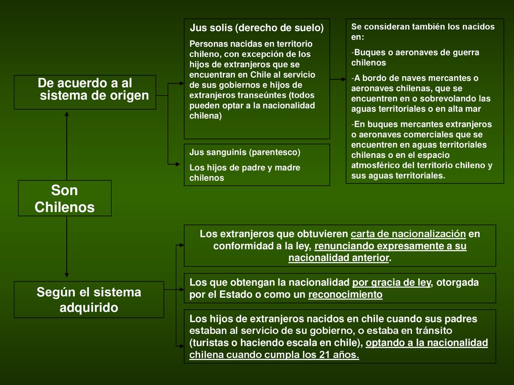 Son Chilenos De acuerdo a al sistema de origen
