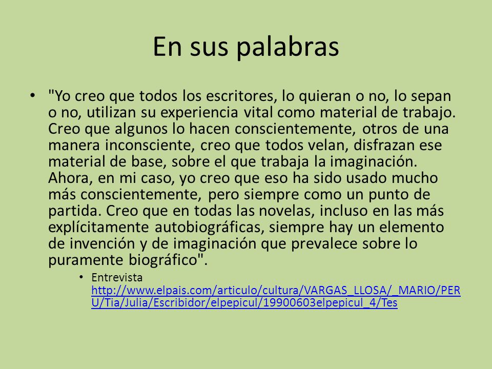 En sus palabras