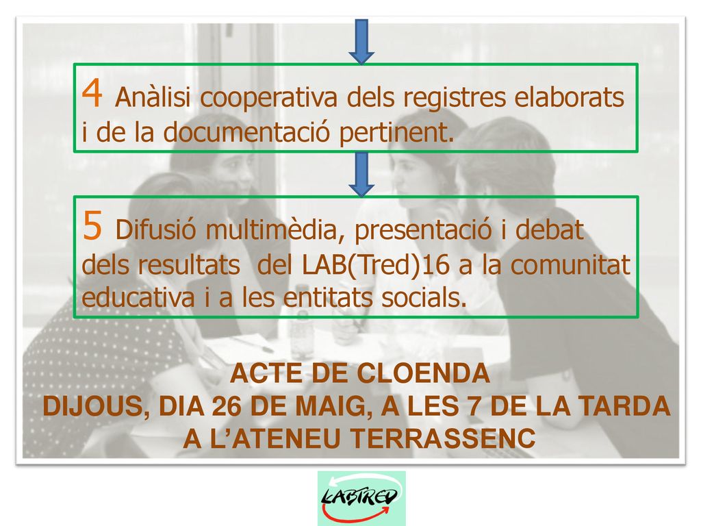 DIJOUS, DIA 26 DE MAIG, A LES 7 DE LA TARDA