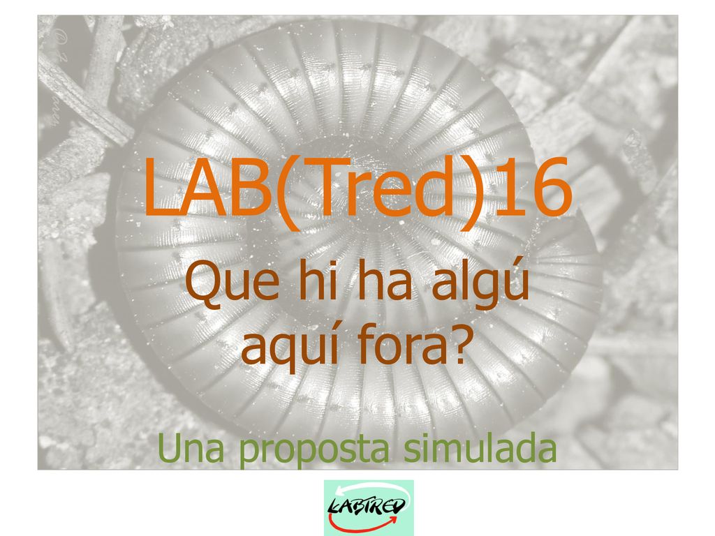 LAB(Tred)16 Que hi ha algú aquí fora Una proposta simulada