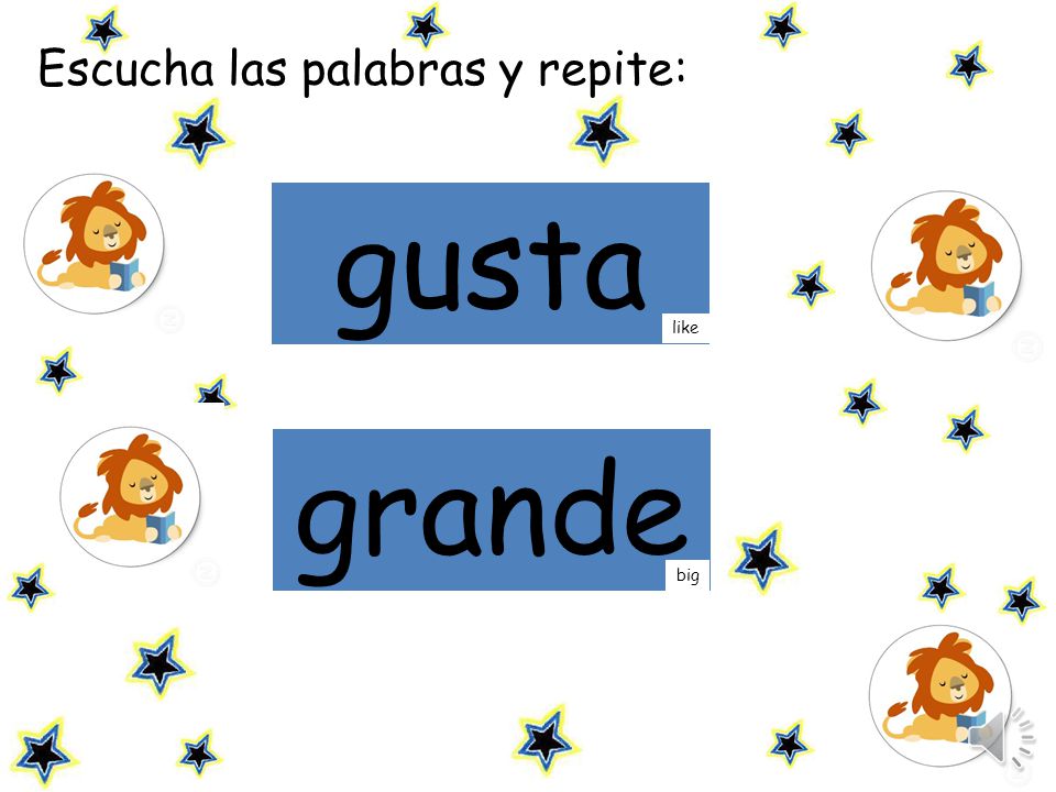 Escucha las palabras y repite: