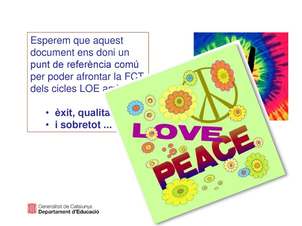 Esperem que aquest document ens doni un punt de referència comú per poder afrontar la FCT dels cicles LOE amb ...