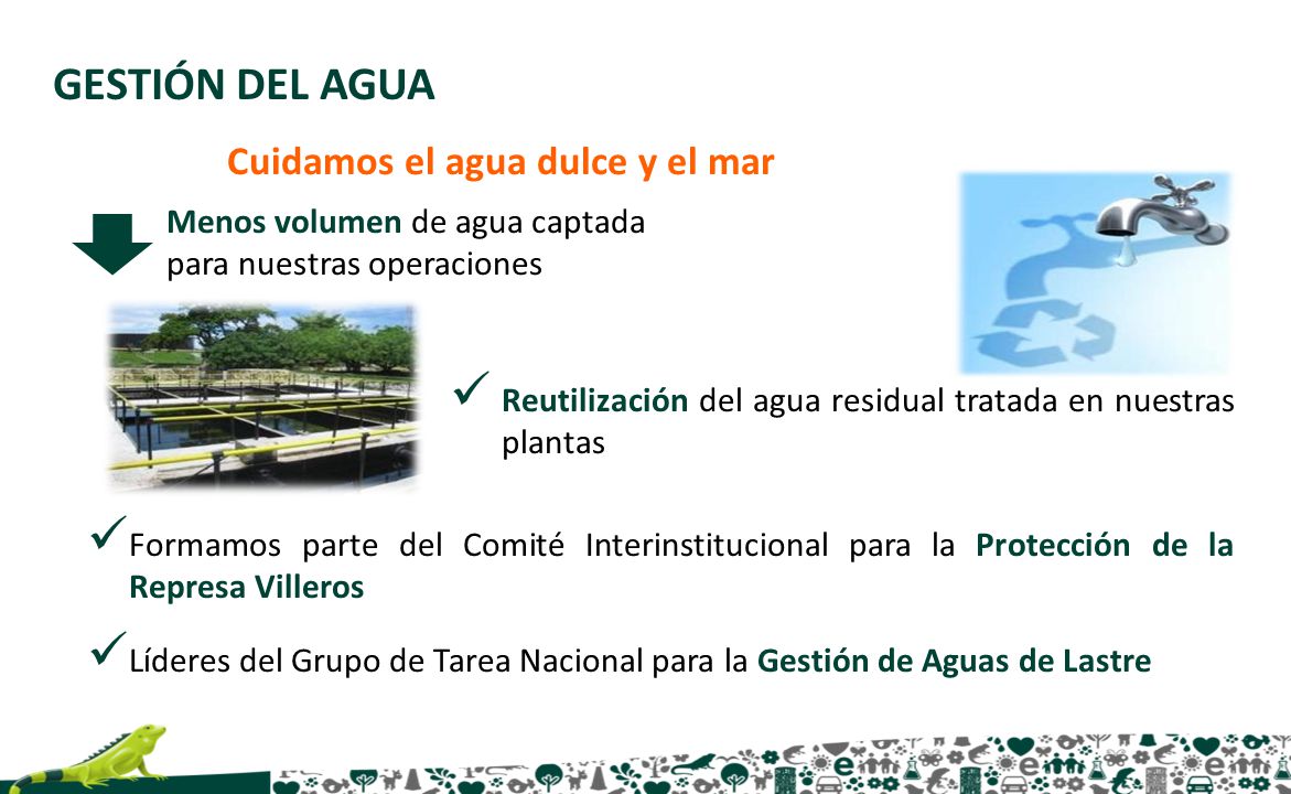 GESTIÓN DEL AGUA Cuidamos el agua dulce y el mar