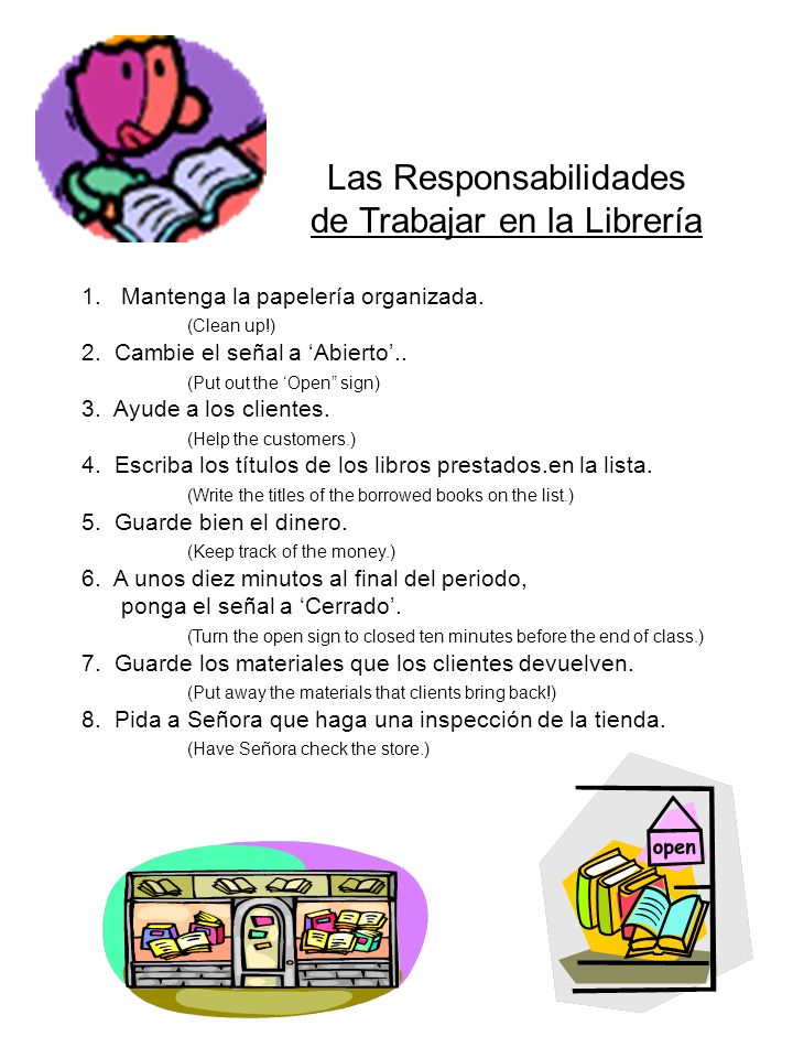 Las Responsabilidades de Trabajar en la Librería